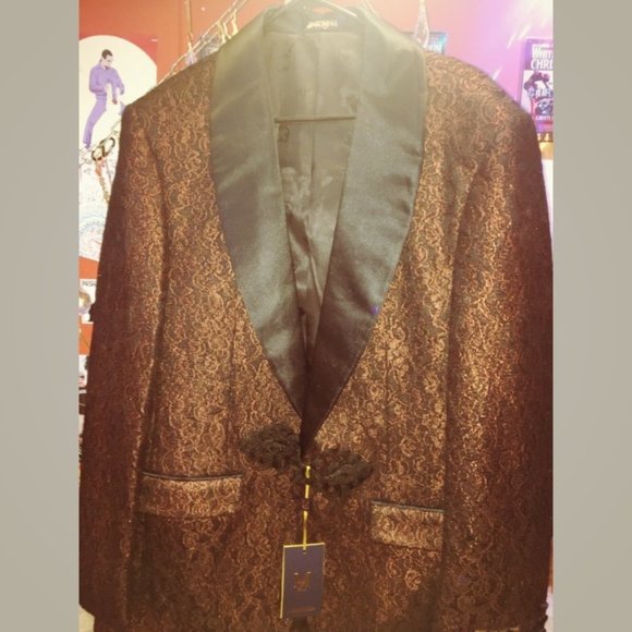 Red Manzini Smoking Jacket -BOSS ITALIAN PARTYWEAR - Picture 10 of 11